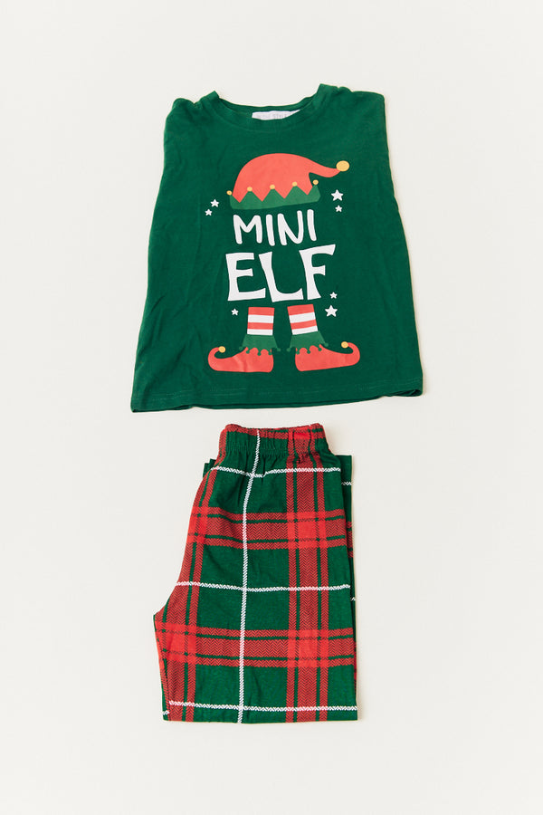 in the style In the Style Kids Elf Print Matching Family Pyjama Set Multi