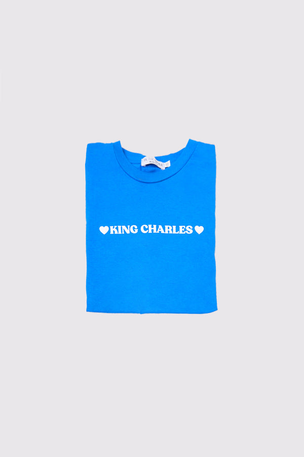 in the style In The Style Kids King Charles Slogan T-Shirt Blue