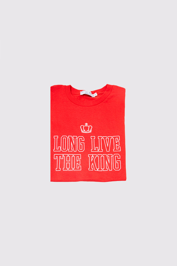 in the style In The Style Kids Long Live The King Sogan T-Shirt Red