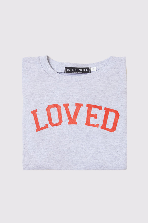 in the style In The Style Kids Loved Slogan Tee Grey