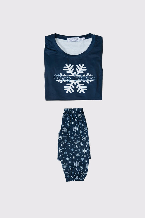 in the style In the Style Kids 'Merry Christmas' Matching Family PJ Set Navy