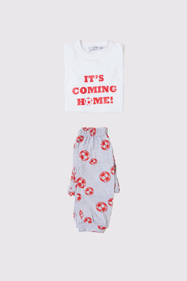 in the style In The Style Kids WhiteItS Coming Home Short Sleeve Matching Family Pj Set White