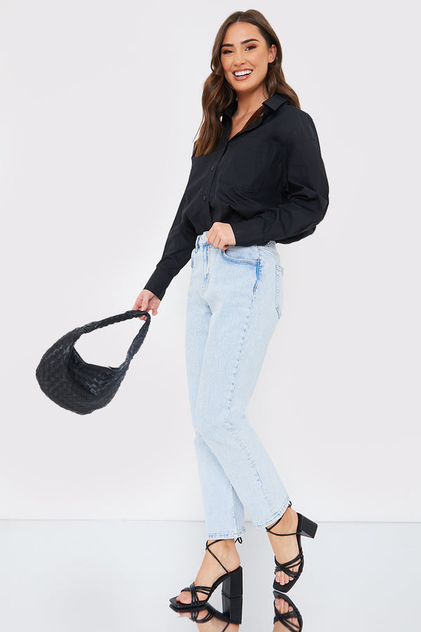 In The Style In The Style Lace Up Ankle Block Heel Black