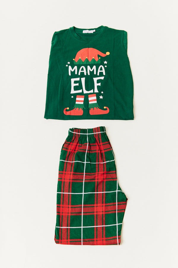 in the style In the Style Ladies Elf Print Matching Family Pyjama Set Multi