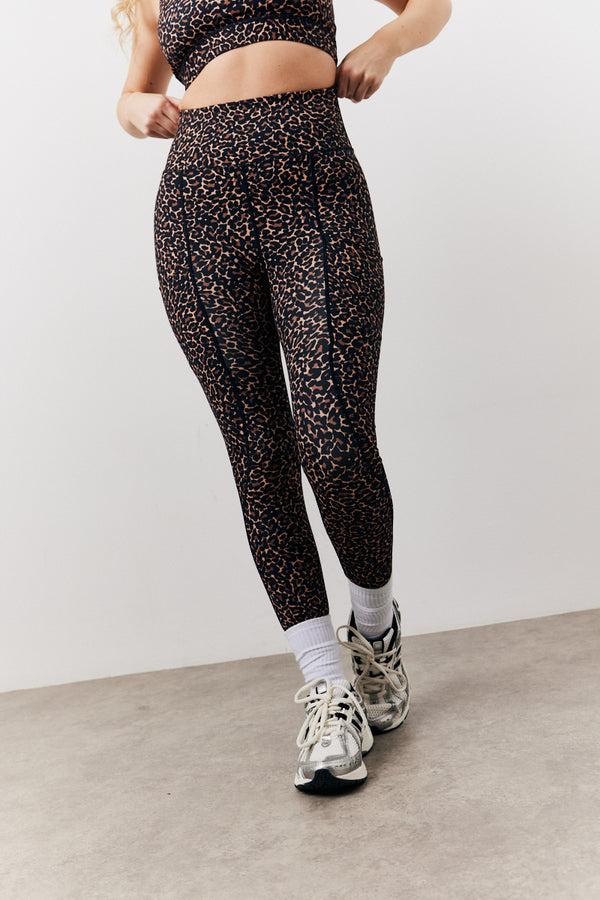 In The Style In The Style Leopard Print High Waisted Co-Ord Leggings Multi