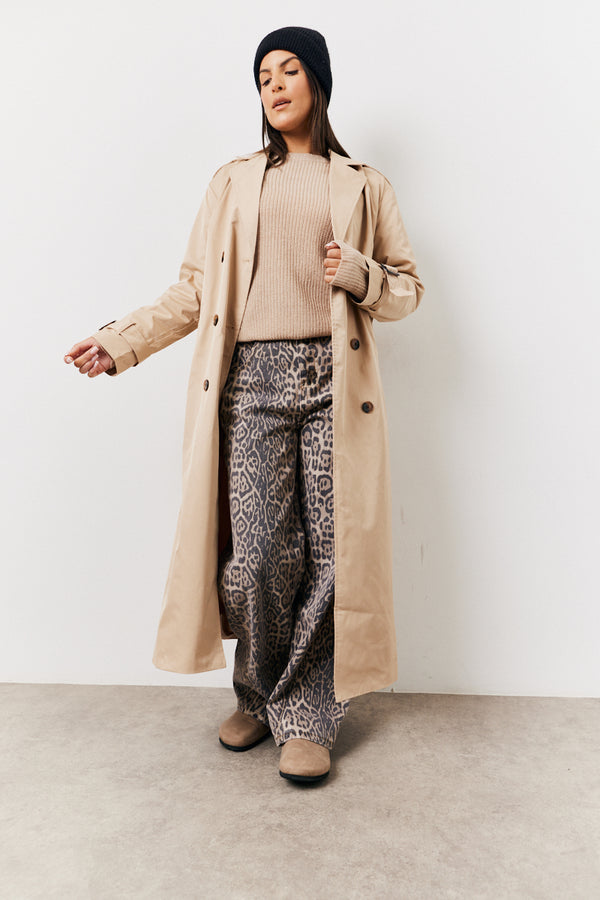 In The Style In The Style Leopard Straight Leg Jeans Animal Print