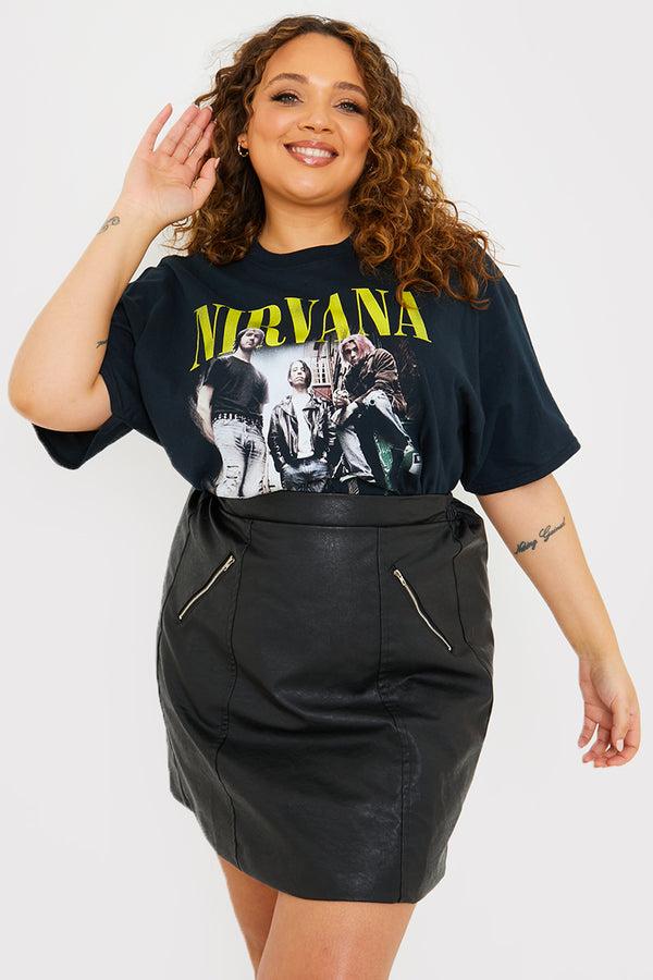 in the style In the Style Licensed Nirvana T-Shirt Black