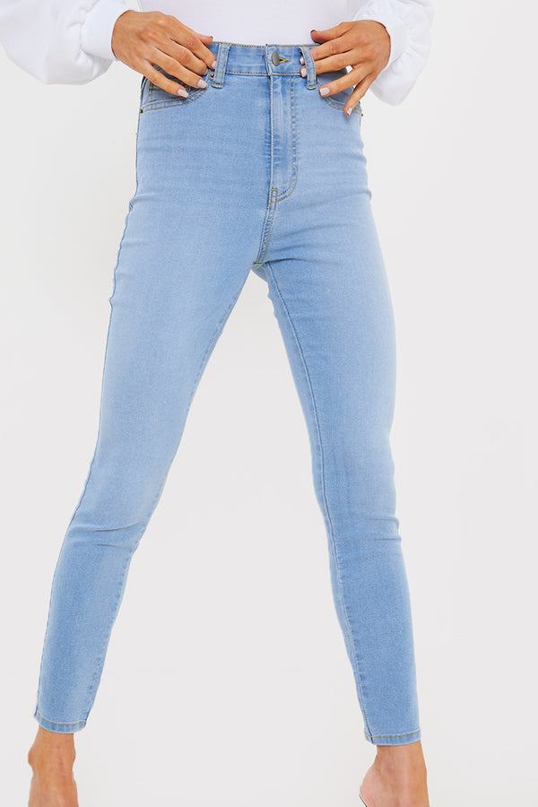 In The Style In The Style Light Wash Skinny Jeans Blue
