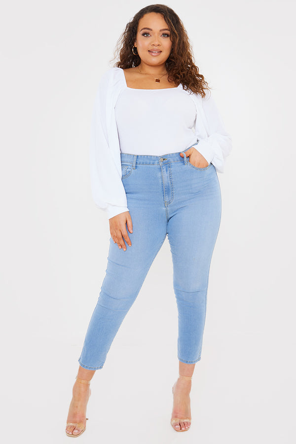 In The Style In The Style Light Wash Skinny Jeans Blue