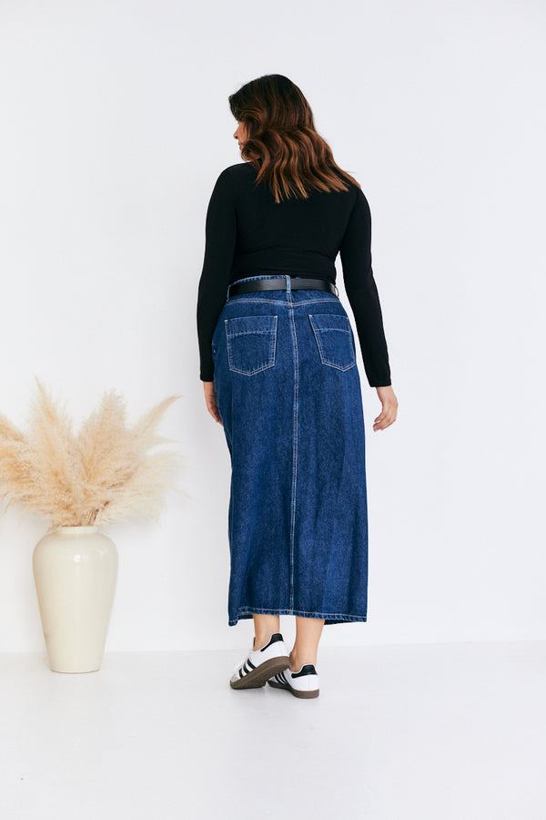 In The Style In The Style Long Sleeve Double Layer Slinky Bodysuit Black