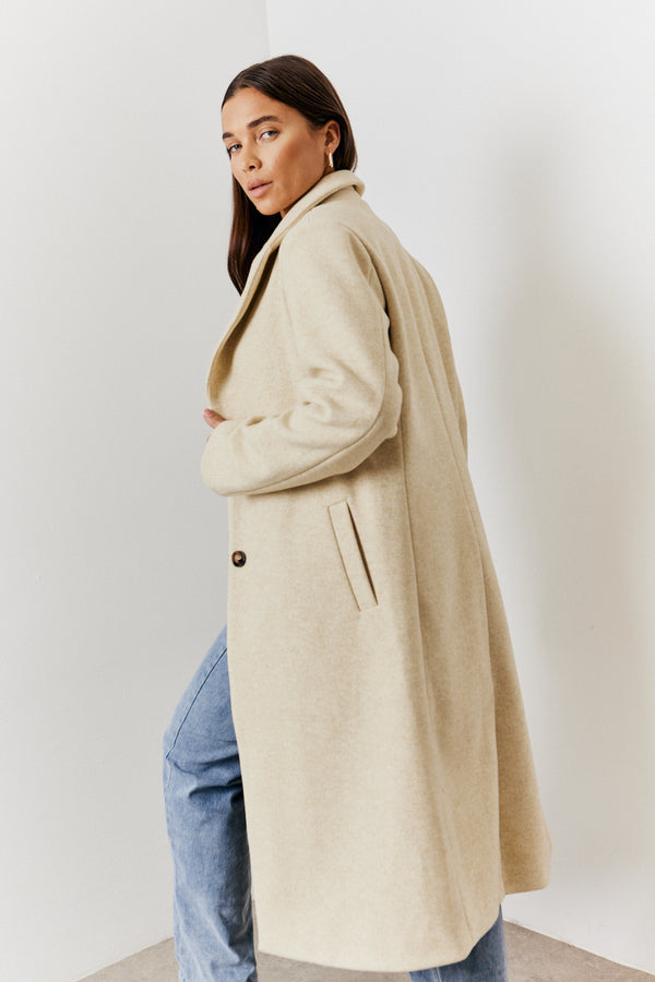 In The Style In The Style Longline Duster Coat Cream