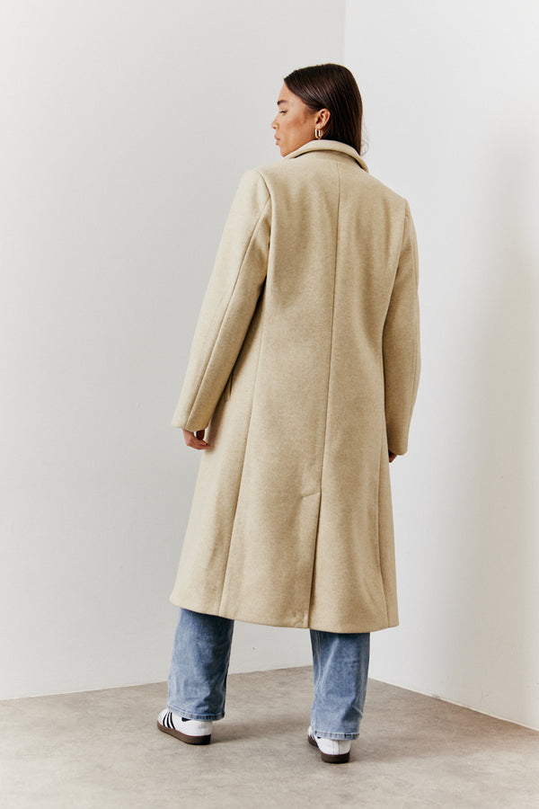 In The Style In The Style Longline Duster Coat Cream