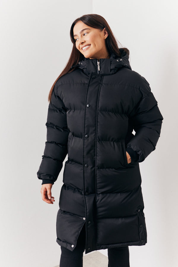 In The Style In The Style Longline Puffer Coat Black