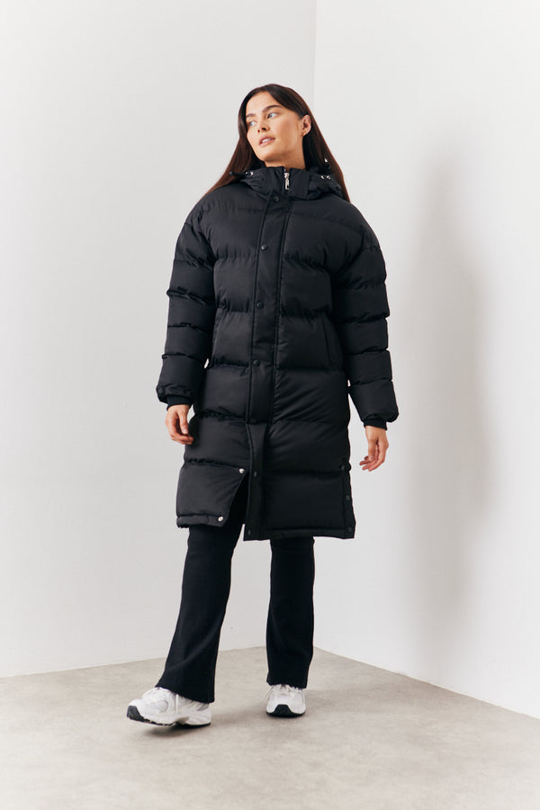 In The Style In The Style Longline Puffer Coat Black