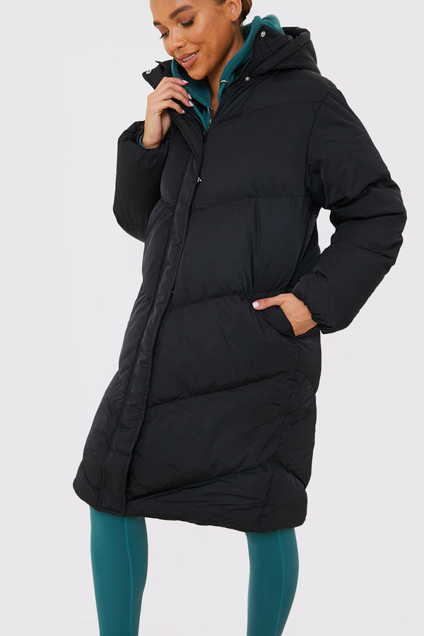 in the style In the Style Longline Puffer Coat black