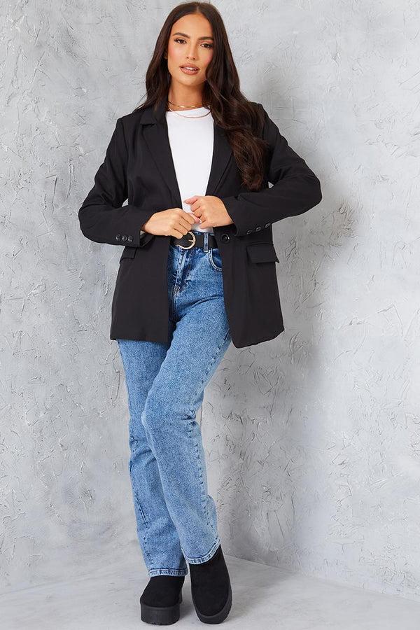 In The Style In The Style Longlined Tailored Blazer Black