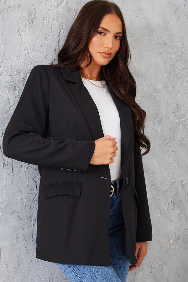 in the style In the Style Longlined Tailored Blazer Black