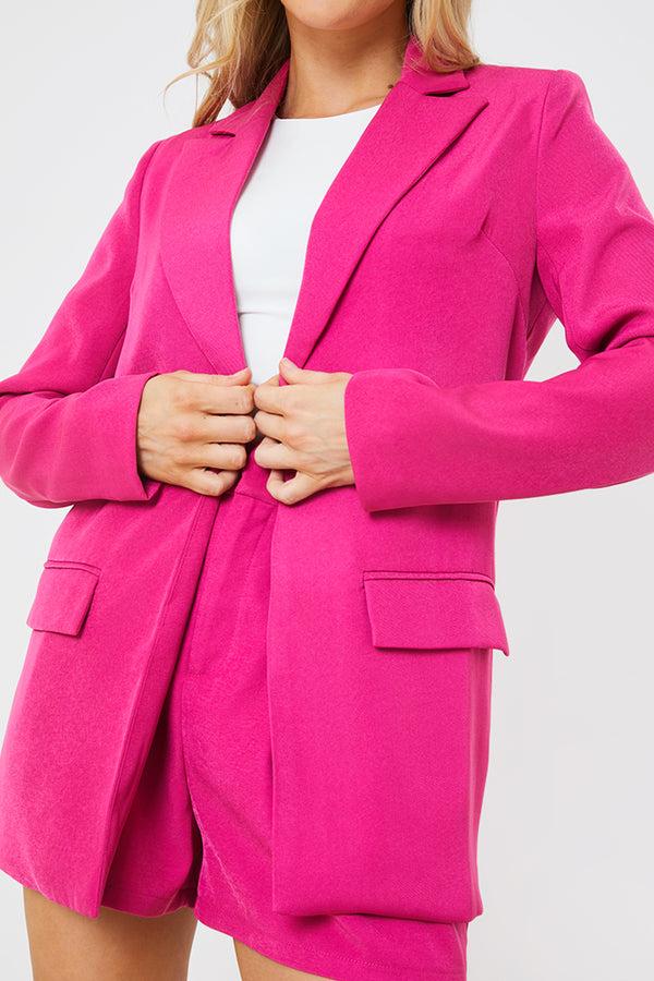 In The Style In The Style Longlined Tailored Co-Ord Blazer Pink