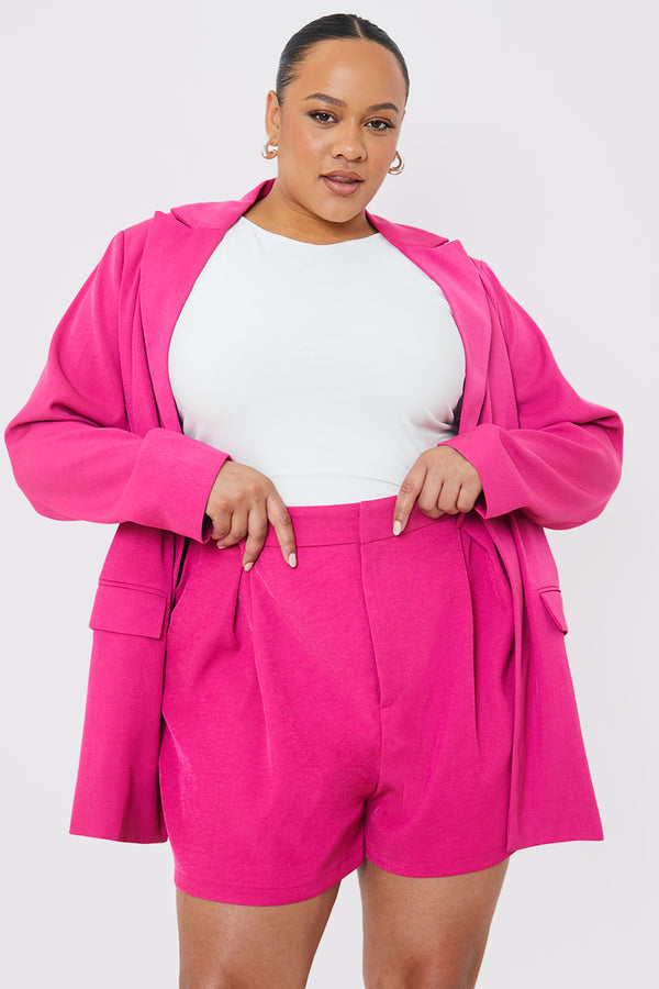 In The Style In The Style Longlined Tailored Co-Ord Blazer Pink