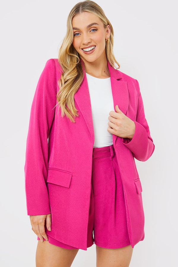 in the style In the Style Longlined Tailored Co-Ord Blazer Pink
