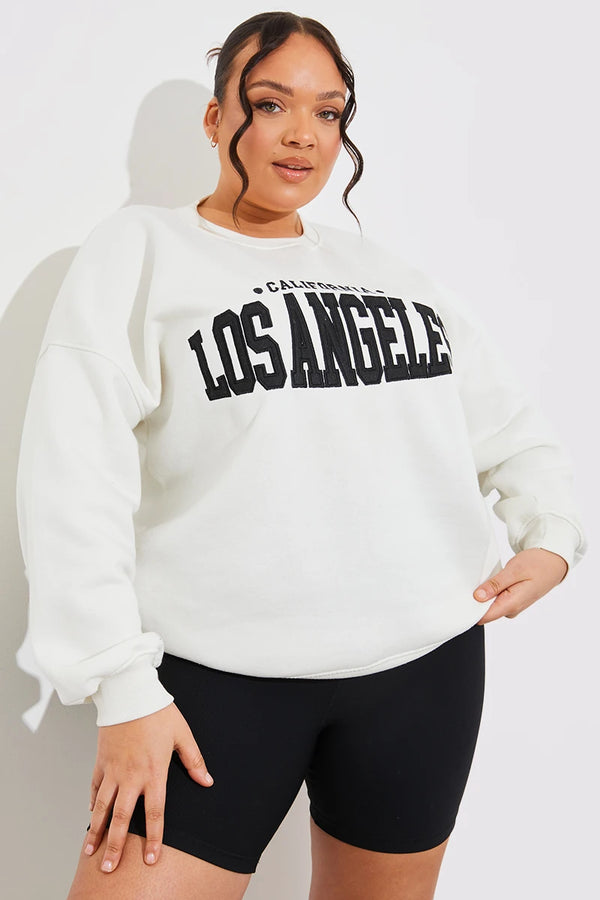 In The Style In The Style Los Angeles Oversized Sweater Cream
