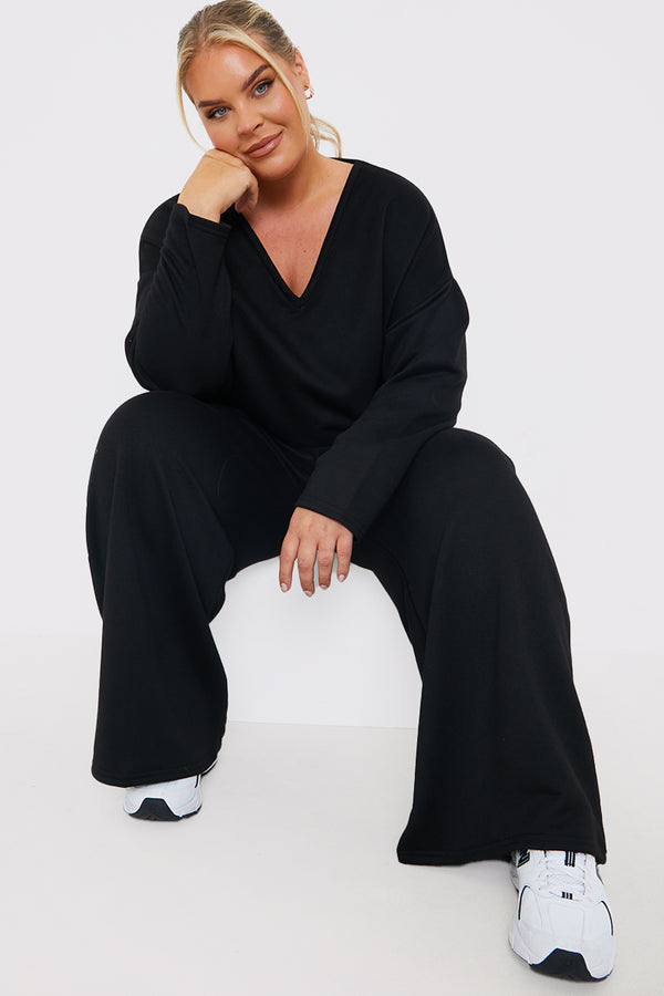 In The Style In The Style Lounge Wide Leg Trouser Black