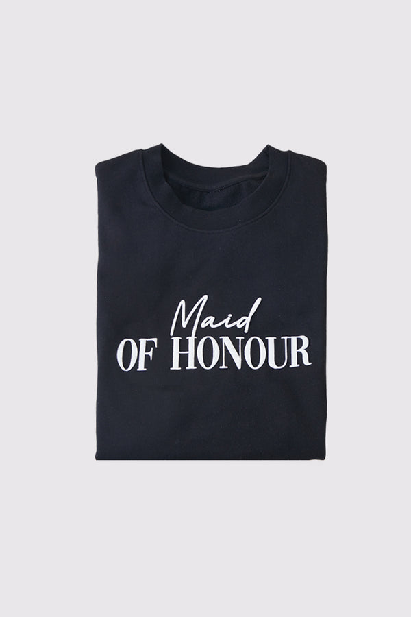 In The Style In The Style Maid Of Honour' Slogan Sweatshirt Black