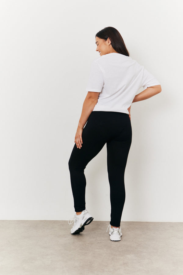 In The Style In The Style Maternity Jersey Leggings Black
