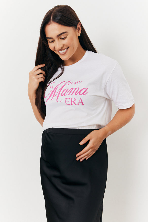 In The Style In The Style Maternity Slogan T Shirt White