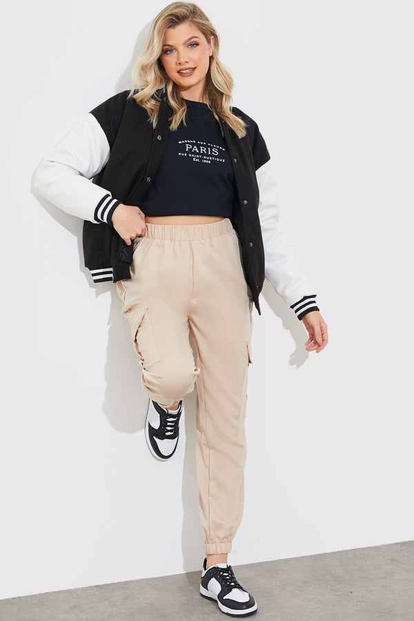 In The Style In The Style Minimalist Paris Slogan T Shirt Black