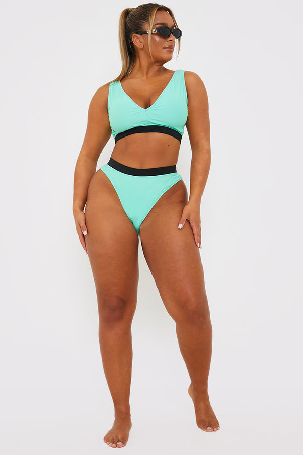 In The Style In The Style Mint And Bikini Bottoms Sage