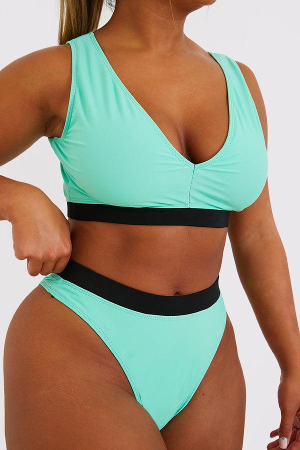 In The Style In The Style Mint And Bikini Bottoms Sage