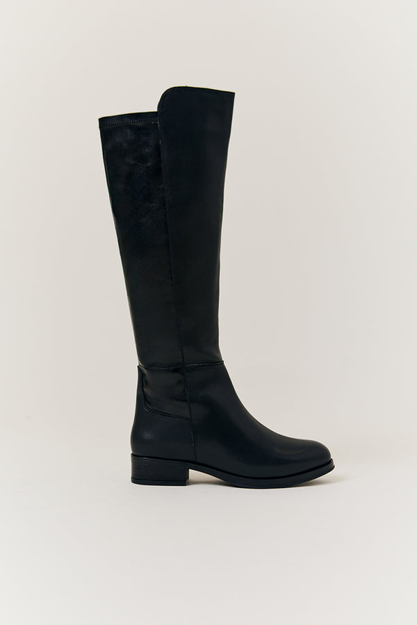 in the style In The Style Molly Knee High Riding Boot Black