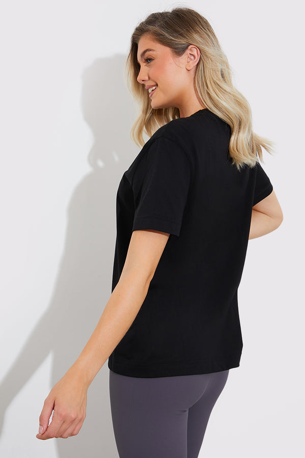 In The Style In The Style More Sustainable Cotton Crew Neck T-Shirt Black
