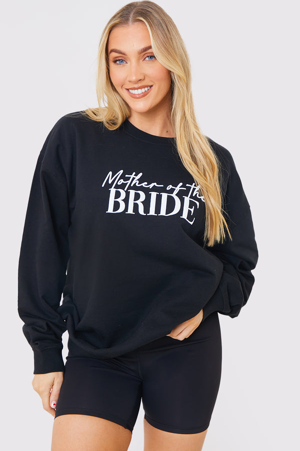 in the style In The Style Mother of the Bride Crew Neck Sweatshirt Black