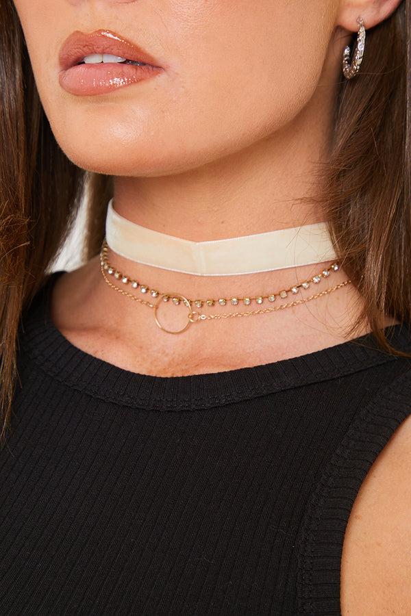 In The Style In The Style Multipack Fine Chokers Gold