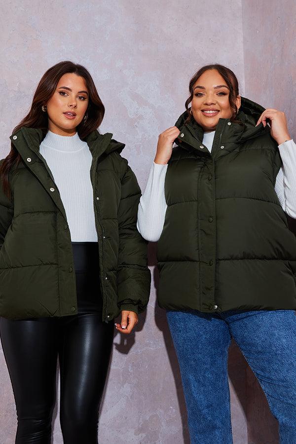 in the style In the Style Multiway Shortline 4 In 1 Coat Olive