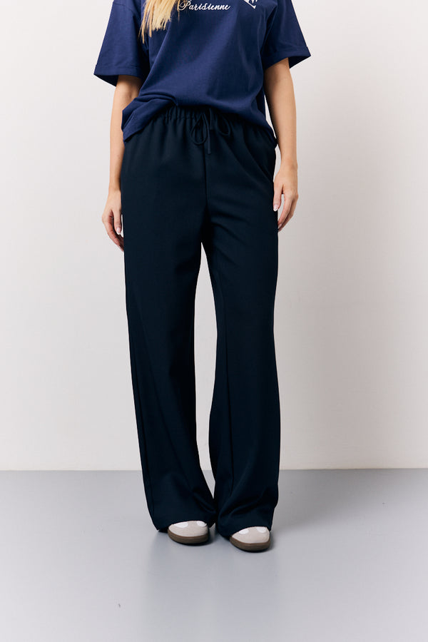 In The Style In The Style Navy Elasticated Waist Tailored Trouser Navy