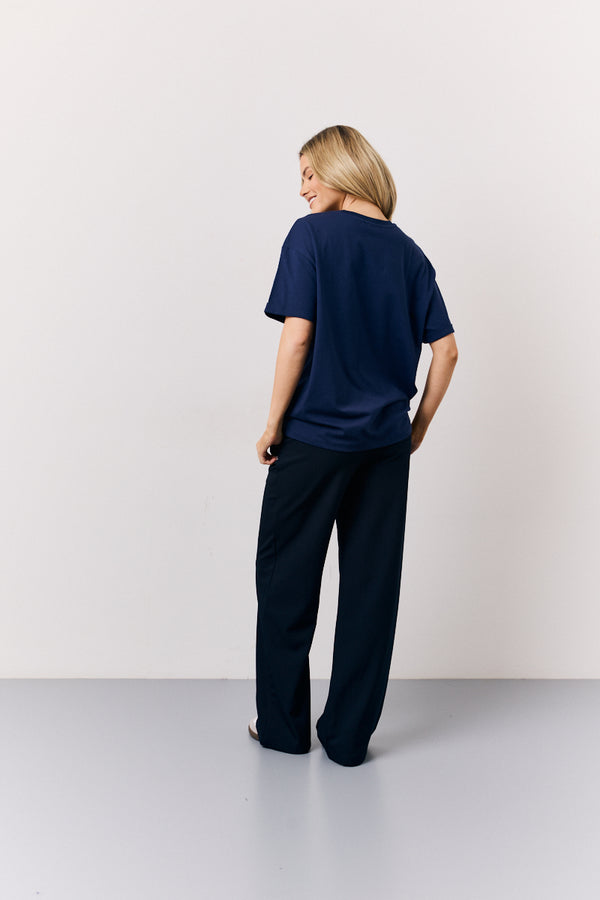 In The Style In The Style Navy Elasticated Waist Tailored Trouser Navy