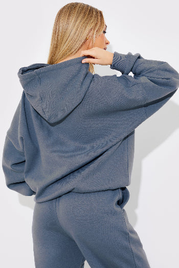 In The Style In The Style New York Oversized Hoodie Charcoal