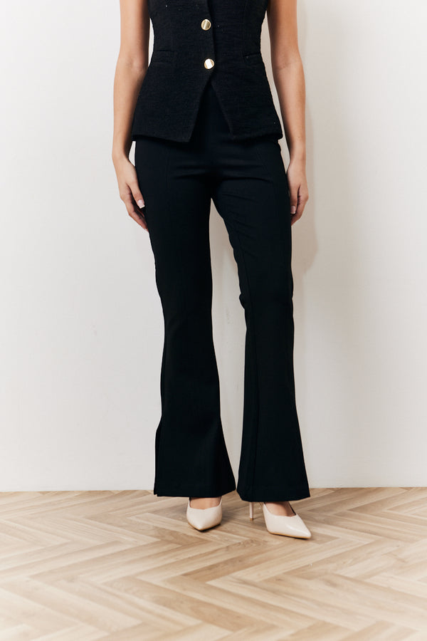 In The Style In The Style Occasion Black Flare Trousers Black