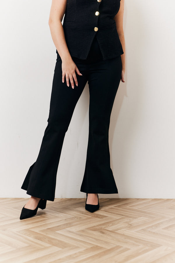 In The Style In The Style Occasion Black Flare Trousers Black