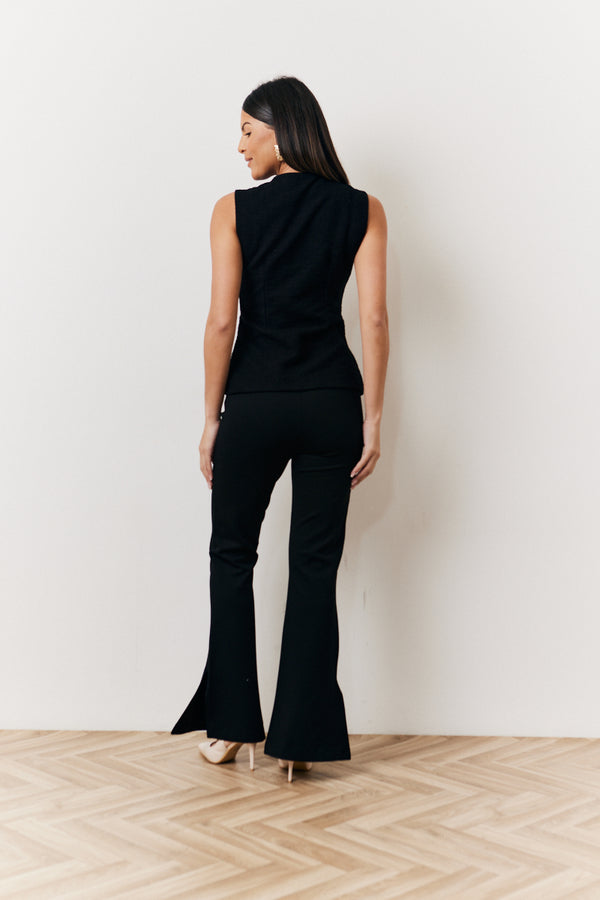 In The Style In The Style Occasion Black Flare Trousers Black