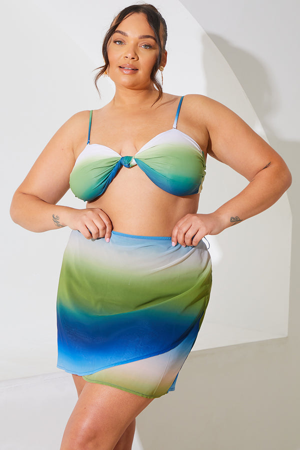 in the style In the Style Ombre Print Tie Sarong Multi