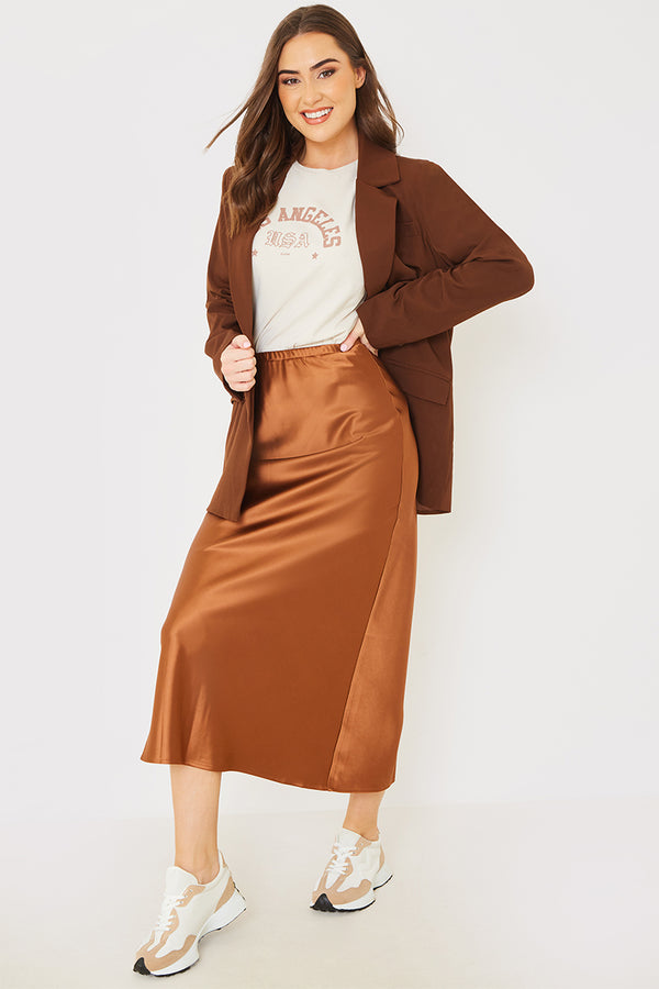 In The Style In The Style Oversized Boxy Blazer Chocolate