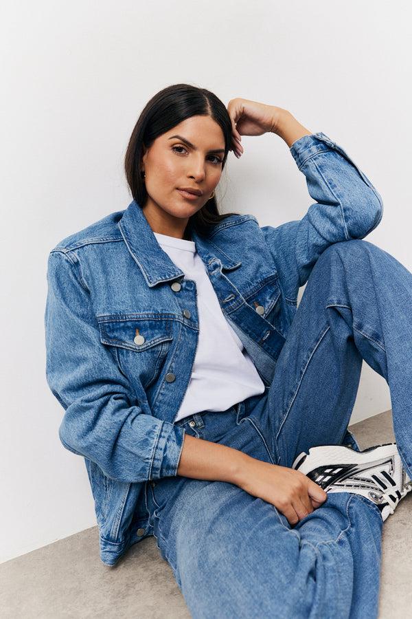 In The Style In The Style Oversized Denim Jacket Blue