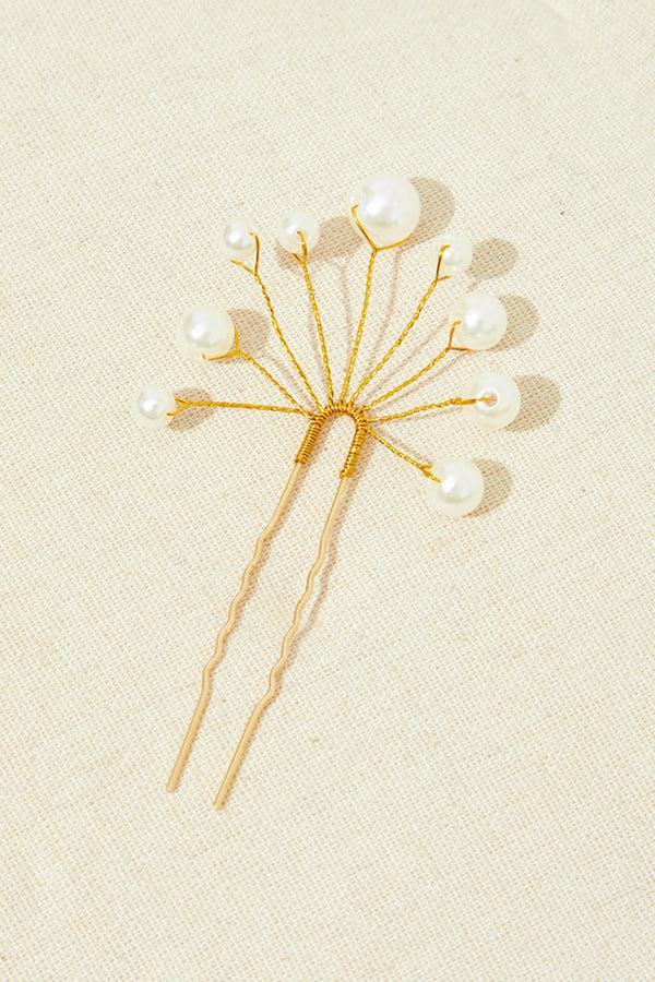 In The Style In The Style Pearl Textured Hair Clip White