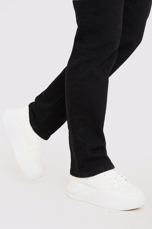 In The Style In The Style Platform Lace Up Trainer White