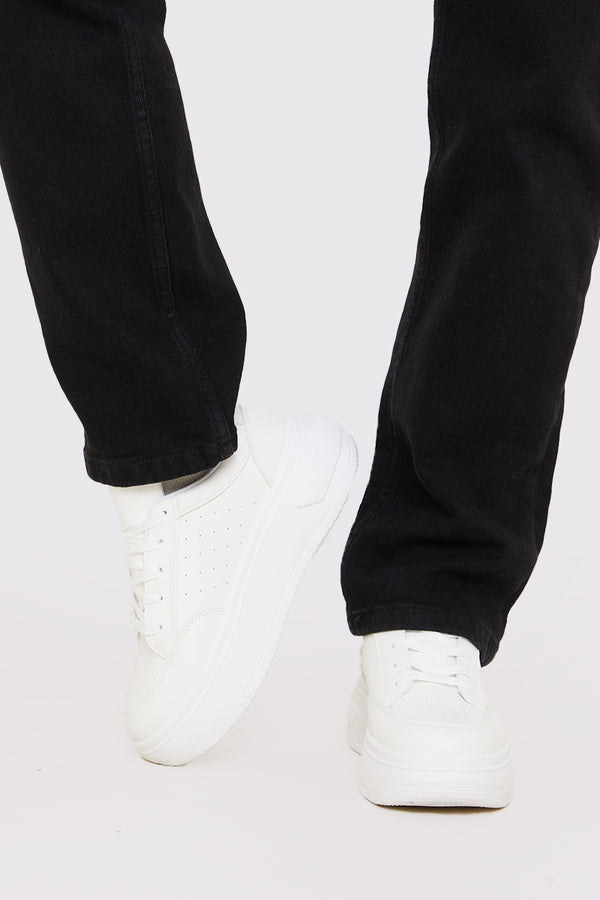 In The Style In The Style Platform Lace Up Trainer White