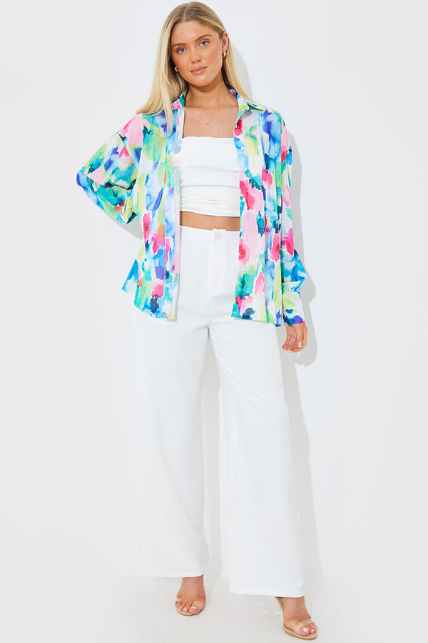 In The Style In The Style Printed Co-Ord Shirt Multi